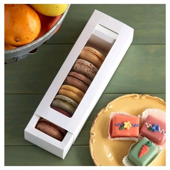 20 Pcs Macaron Boxes for Gift Giving, Bakery Candy Box with Clear Window, Treat - Picture 4 of 10